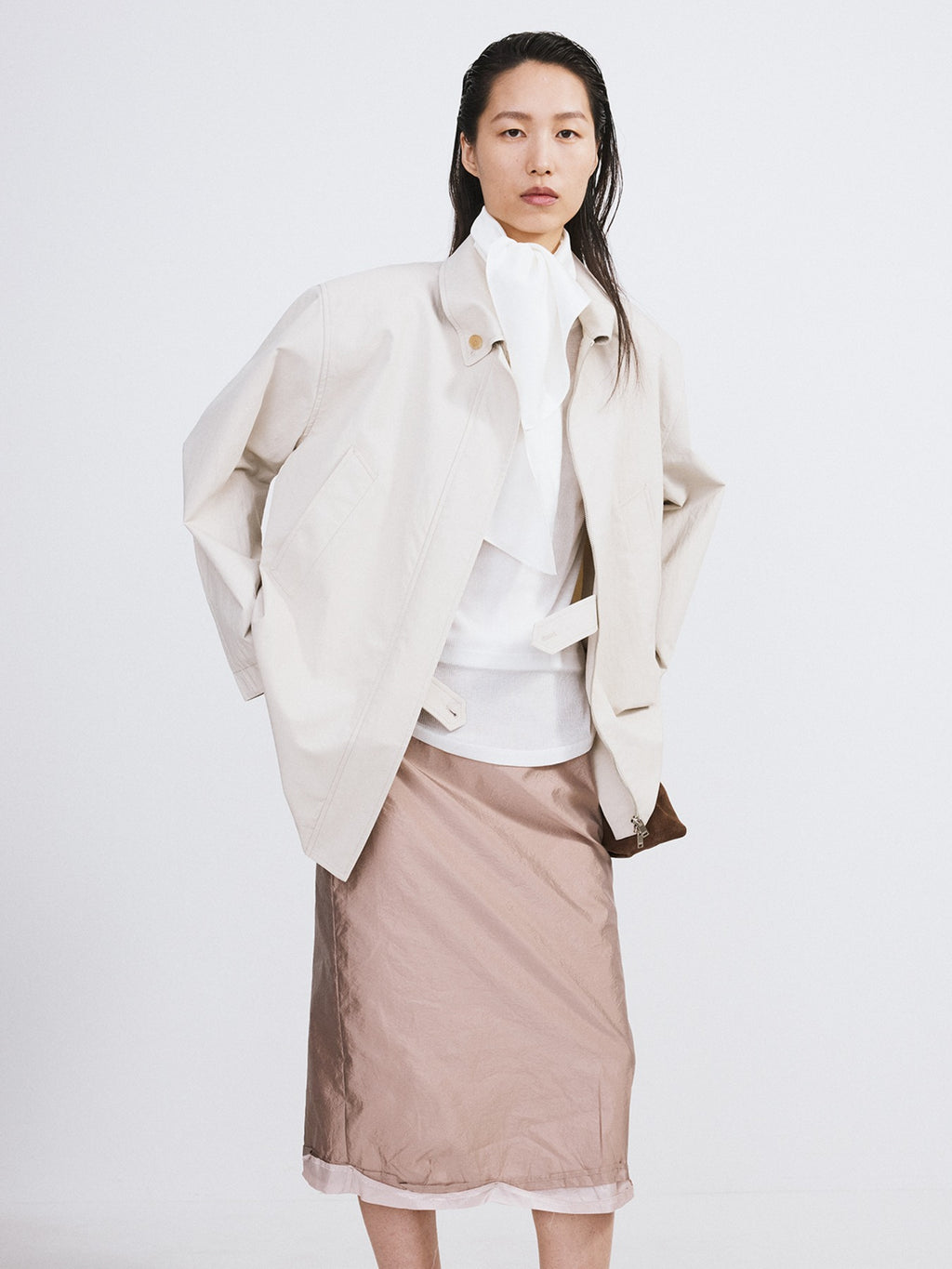 Recto - Detachable Pad Hunting Coat (Ecru) product image 1 | TRAB K-Fashion Australia