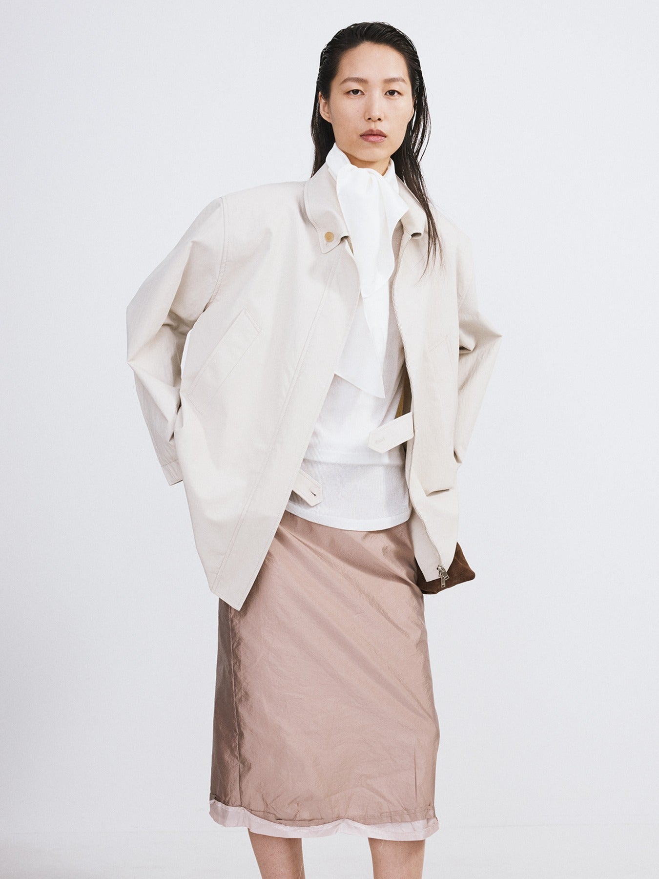 Recto - Detachable Pad Hunting Coat (Ecru) product image 1 | TRAB K-Fashion Australia