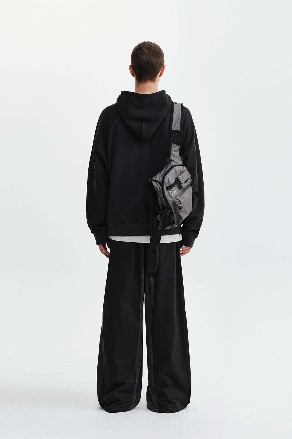 Matin Kim - Color Block Logo Hoody Top (Black) product image 8 | TRAB K-Fashion Australia