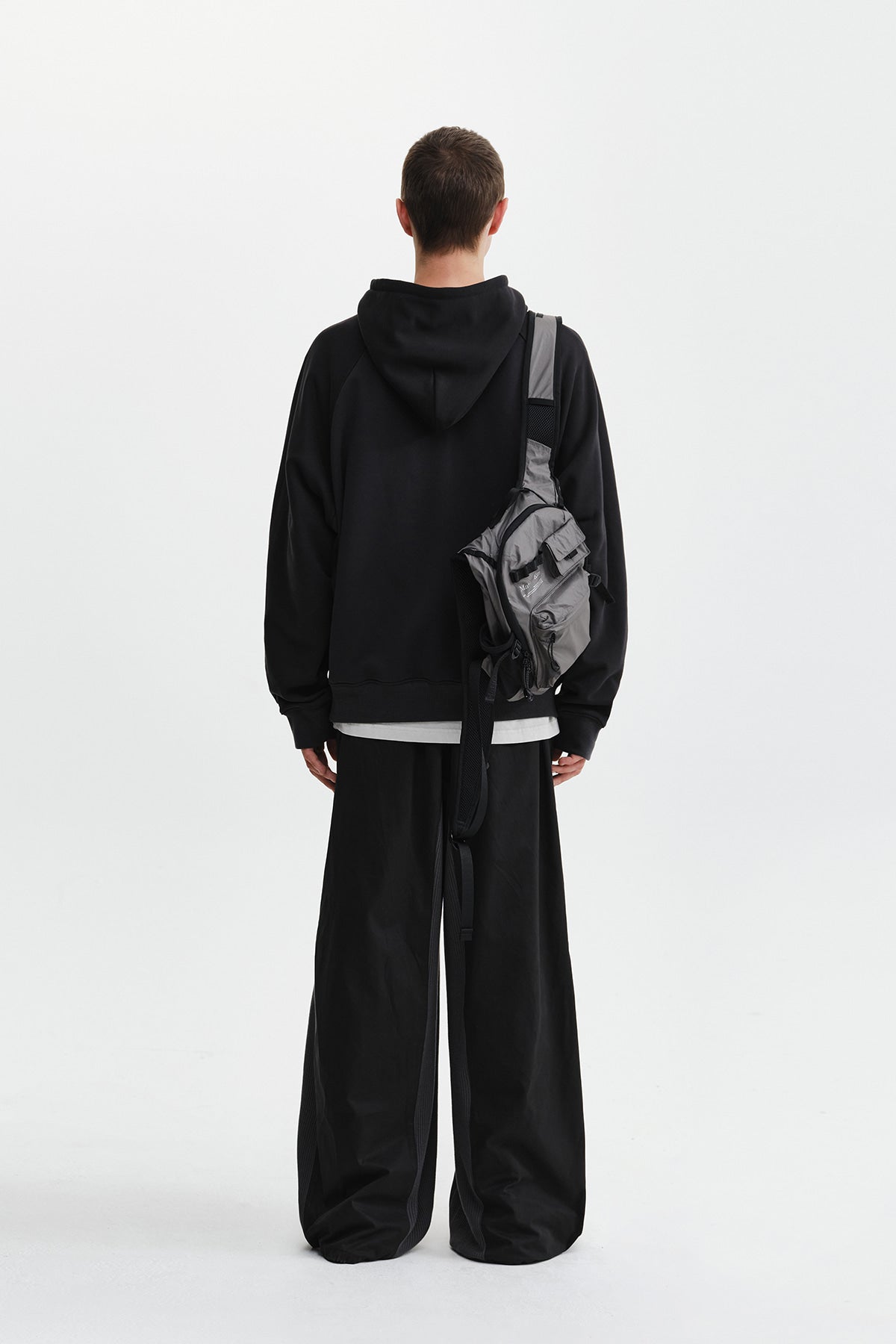 Matin Kim - Color Block Logo Hoody Top (Black) product image 8 | TRAB K-Fashion Australia
