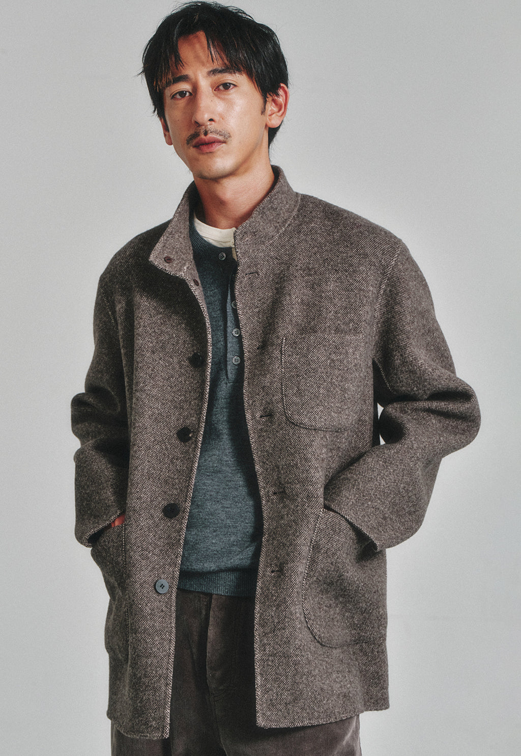 Art if acts - Handmade High Collar Coat (Espresso) product image 4 | TRAB K-Fashion Australia