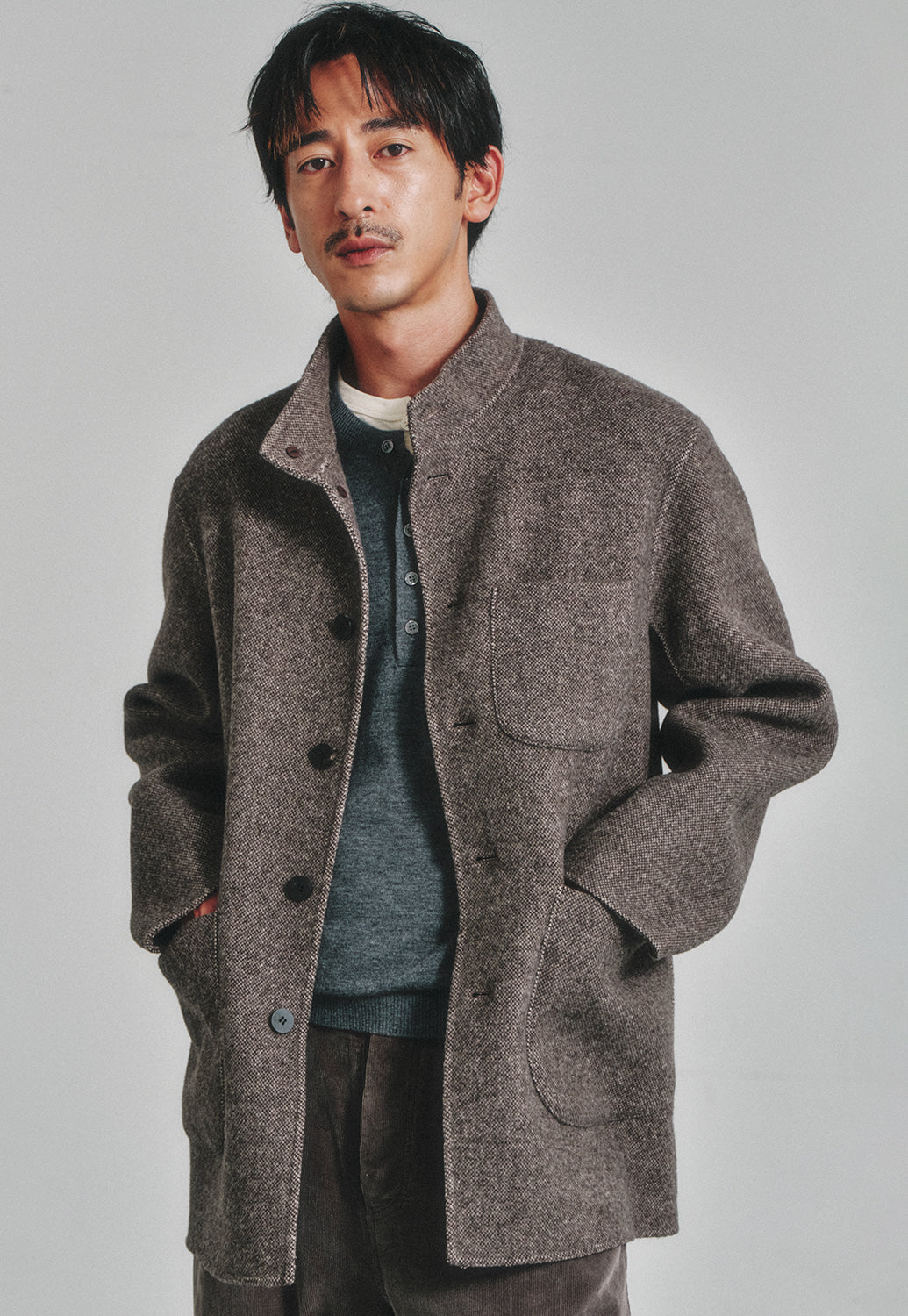 Art if acts - Handmade High Collar Coat (Espresso) product image 4 | TRAB K-Fashion Australia