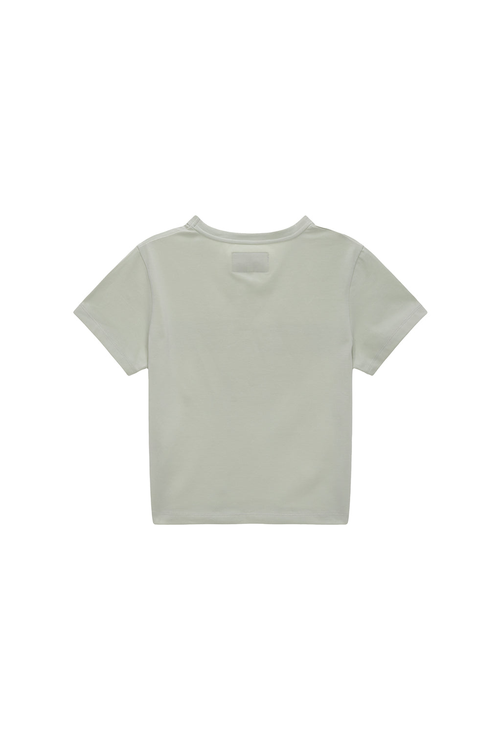 Matin Kim - Matin Reverse Patch Logo Crop Top (Light Khaki) product image 2 | TRAB K-Fashion Australia