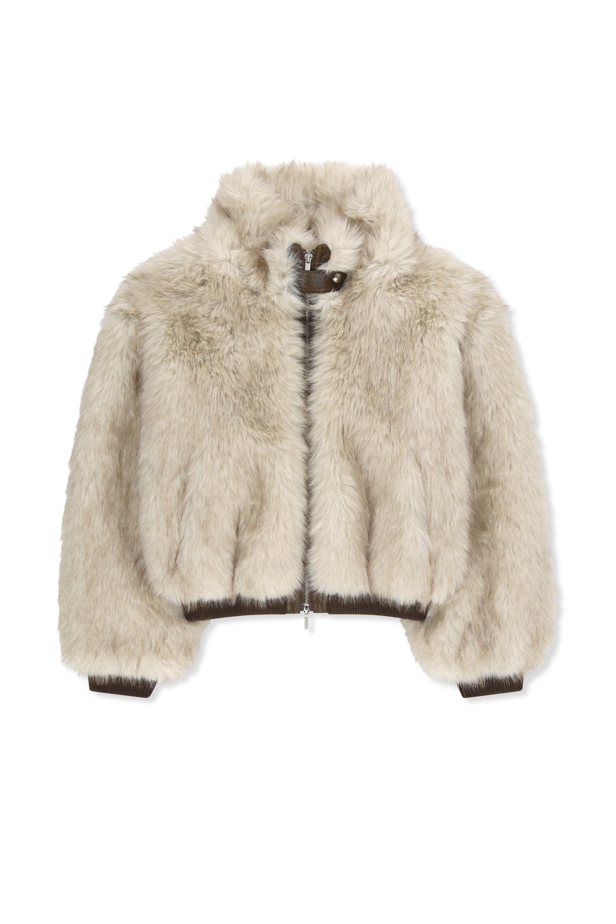 Matin Kim - Tab Detail Fur Jumper (Ivory) product image 1 | TRAB K-Fashion Australia