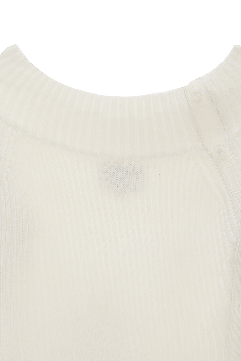 Matin Kim - One Shoulder Button Point Knit Dress (Ivory) product image 3 | TRAB K-Fashion Australia