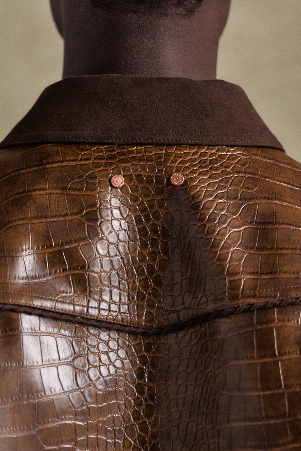 Andersson Bell - Faux Leather Work Jacket (Brown) product image 6 | TRAB K-Fashion Australia