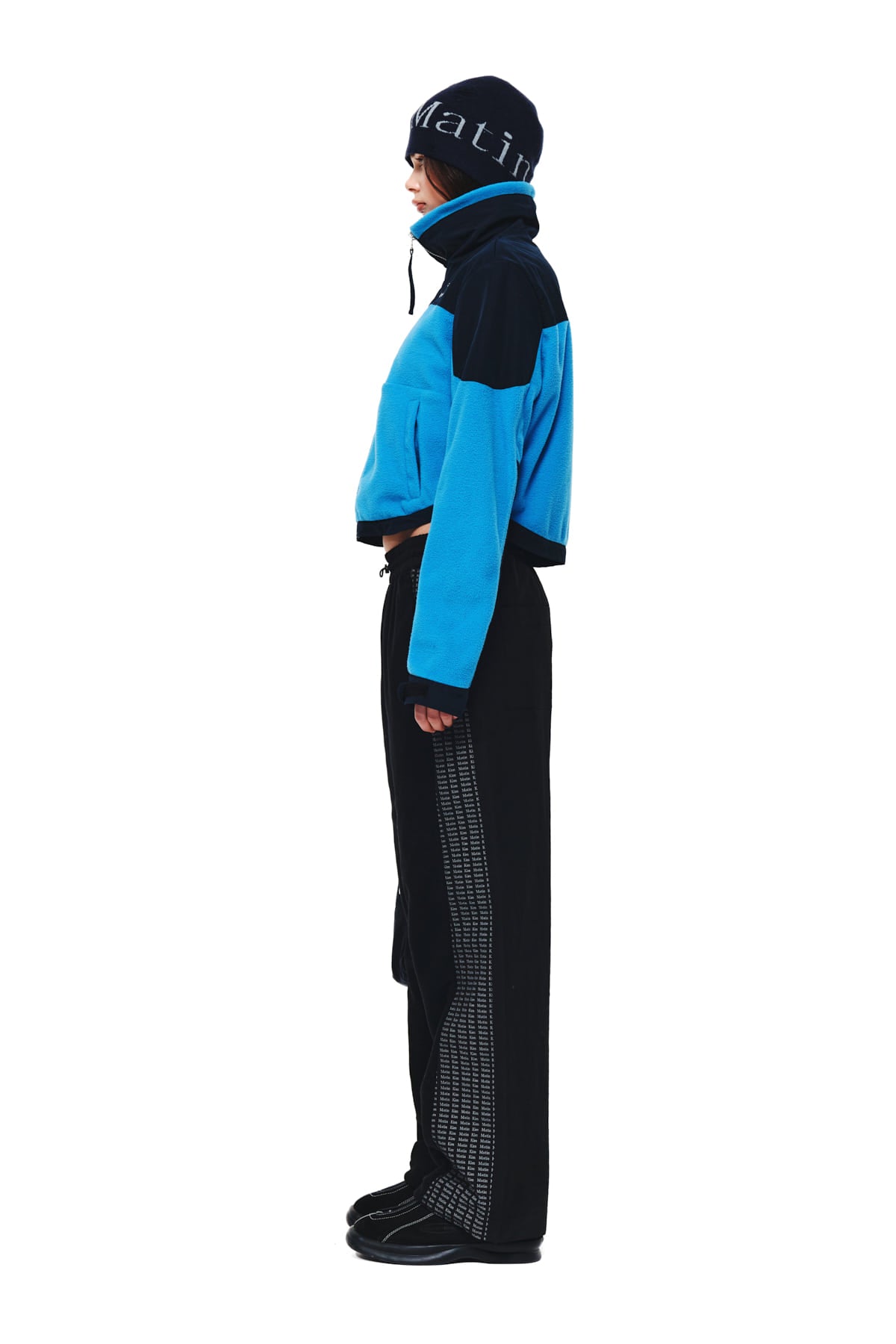 Matin Kim - Fleece Crop Track Jumper (Blue) product image 6 | TRAB K-Fashion Australia