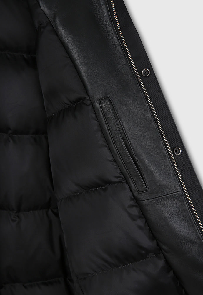 Tonywack - Leather Down Puffer Jacket (Black) product image 17 | TRAB K-Fashion Australia