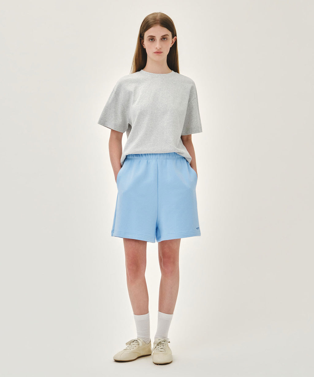 Marithe & Francois Girbaud - Regular Logo Sweat Shorts (Ice Blue) product image 3 | TRAB K-Fashion Australia