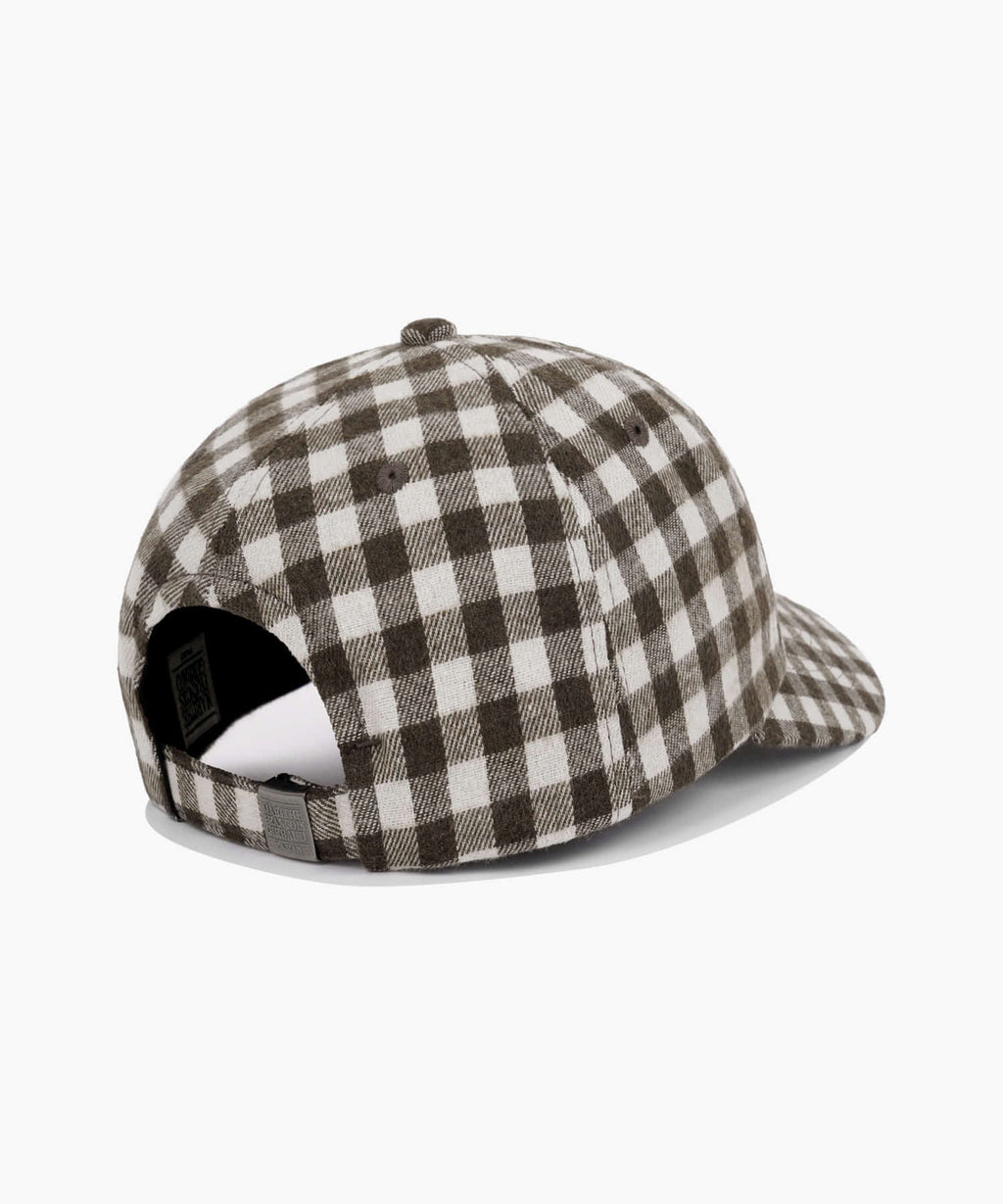 Marithe & Francois Girbaud - Small Classic Logo Check Flat Brim Cap (Brown) product image 2 | TRAB K-Fashion Australia