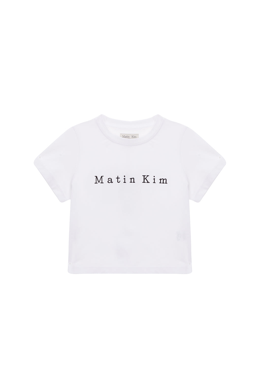 Matin Kim - Matin Embroidery Logo Crop Top (Light Yellow) product image 13 | TRAB K-Fashion Australia