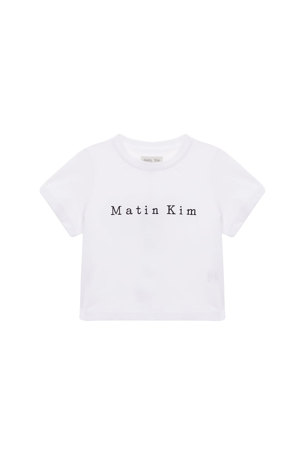 Matin Kim - Matin Embroidery Logo Crop Top (Light Yellow) product image 13 | TRAB K-Fashion Australia