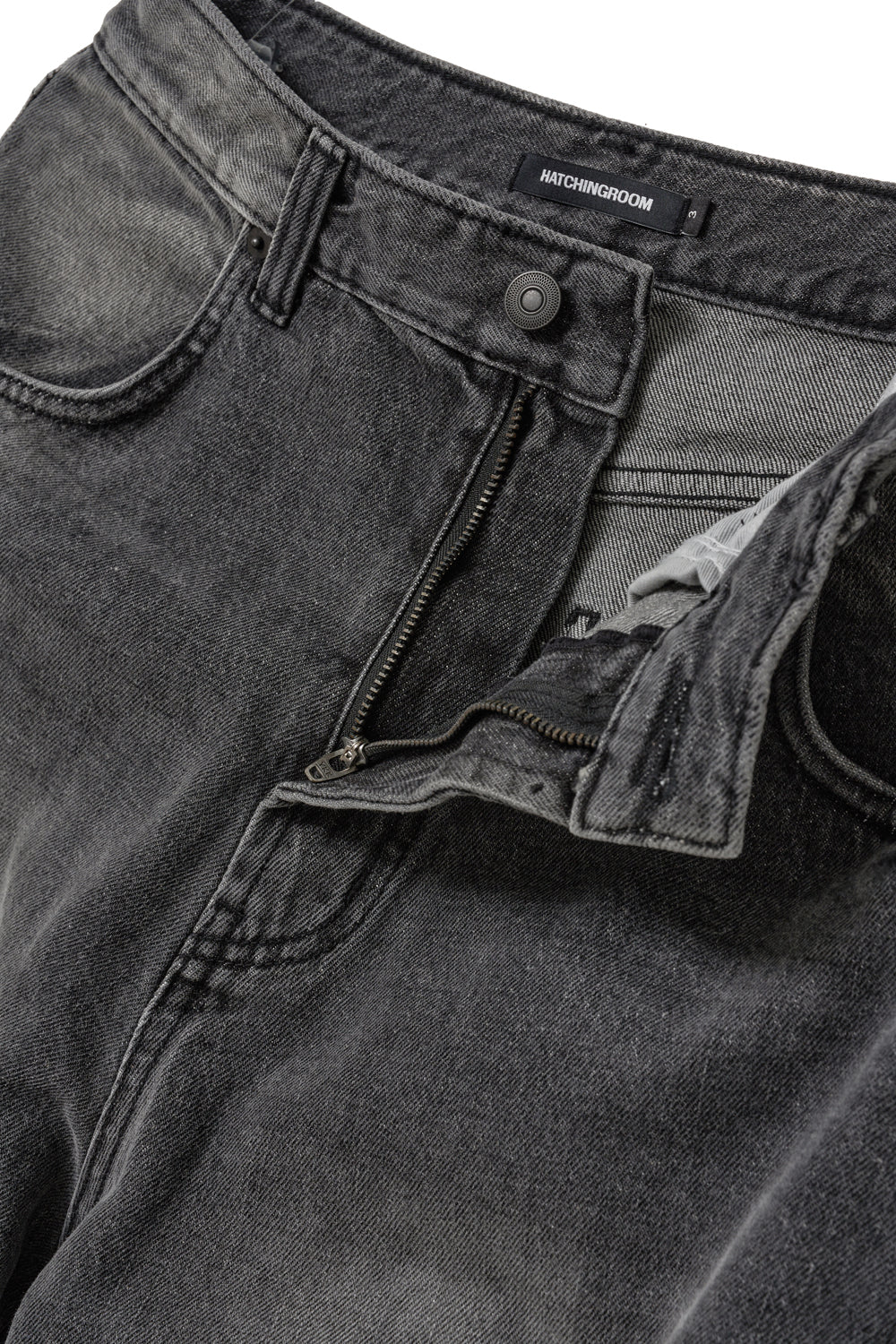 Hatchingroom - Flare Button Jeans Washed (Black) product image 5 | TRAB K-Fashion Australia