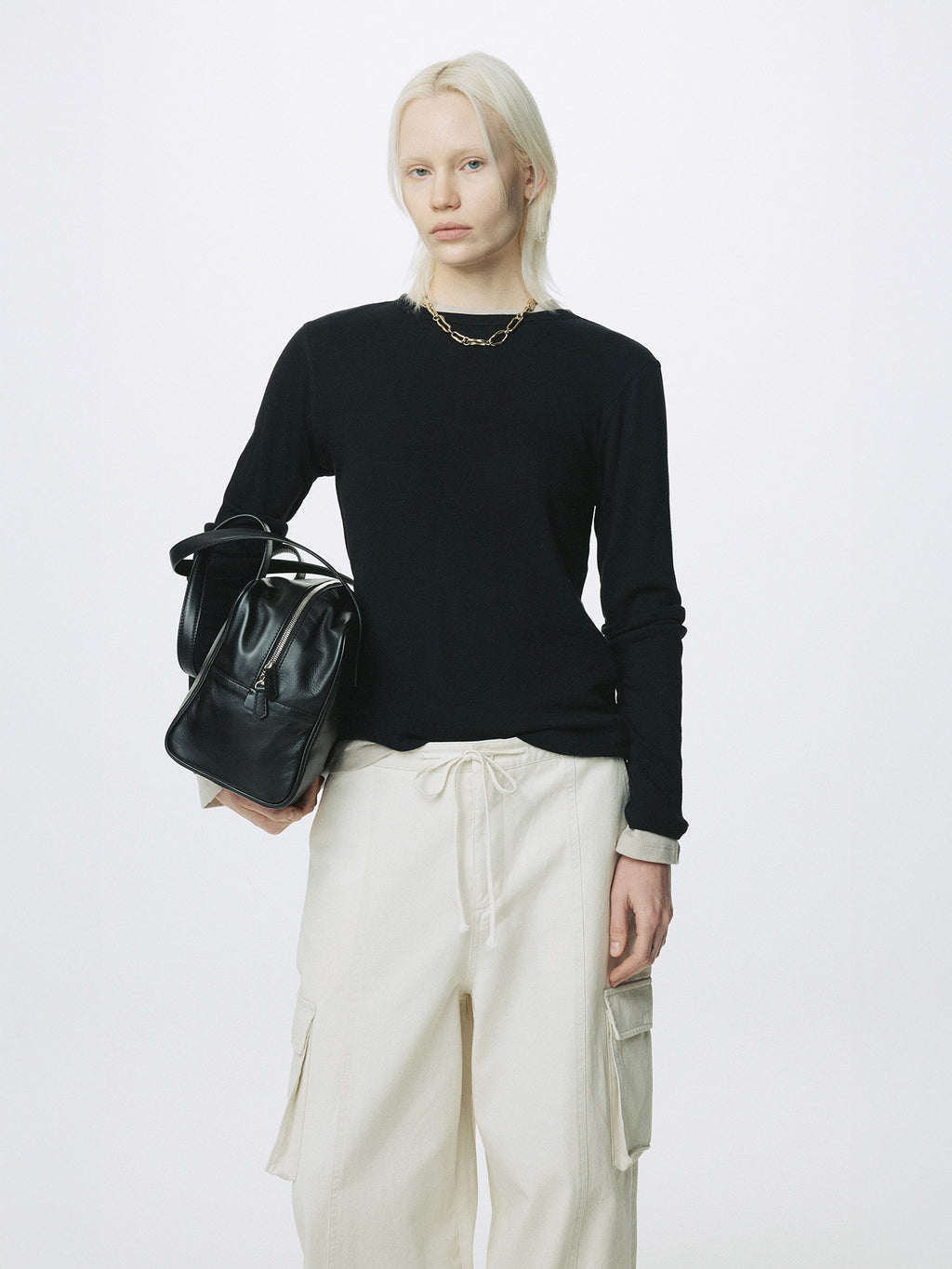 Tonywack - Cotton Cashmere Essential Top (Black) product image 2 | TRAB K-Fashion Australia