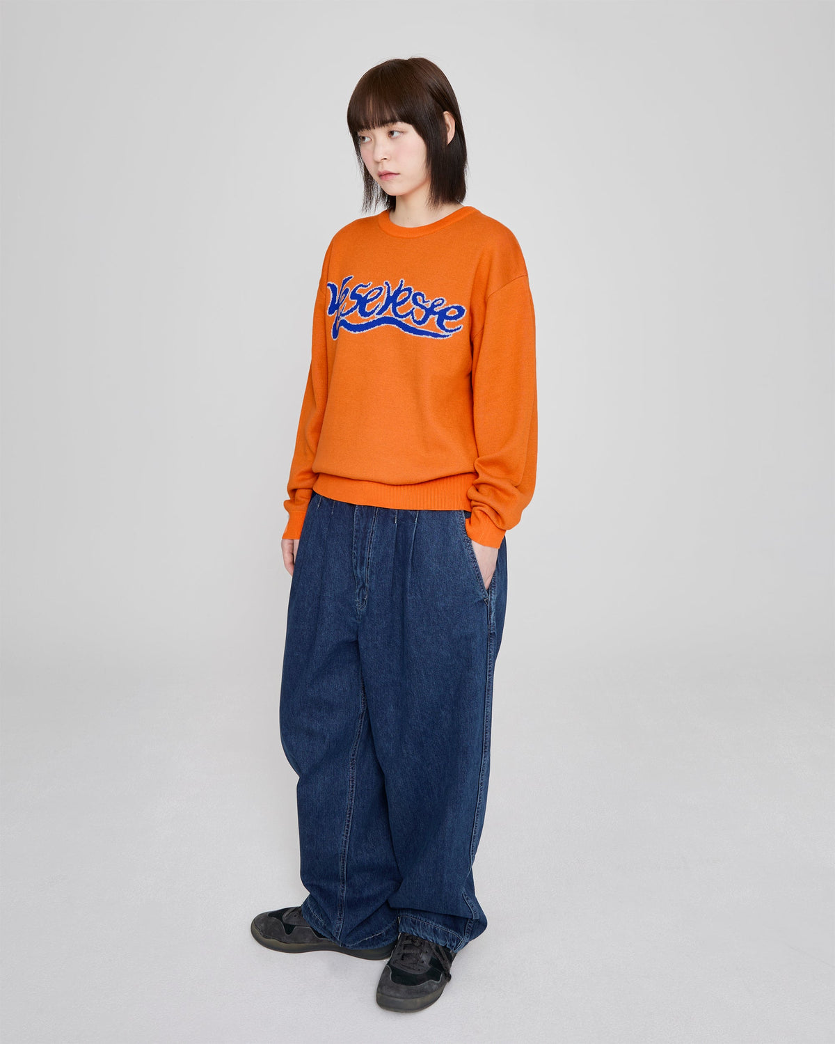 yeseyesee - Snail Logo Long Sleeve Knit Pullover (Orange) product image 11 | TRAB K-Fashion Australia