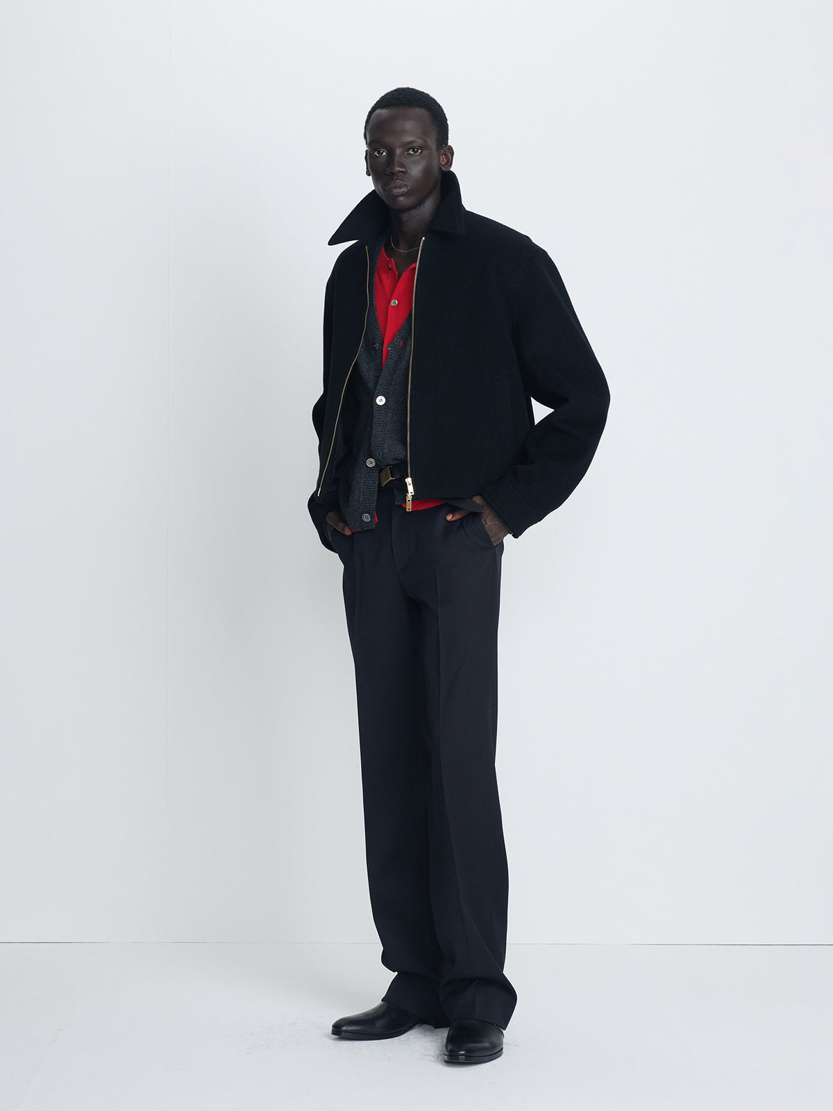 Tonywack - Wool And Cashmere Zippered Jacket (Black) product image 1 | TRAB K-Fashion Australia