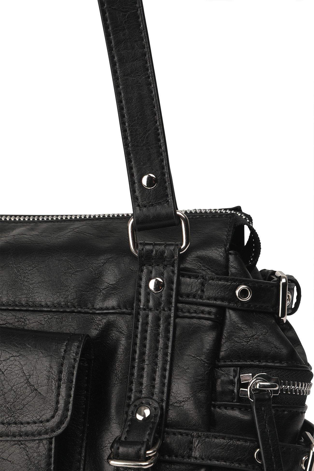 Deinet - Belted Pocket Mini Shoulder Bag (Black) product image 8 | TRAB K-Fashion Australia