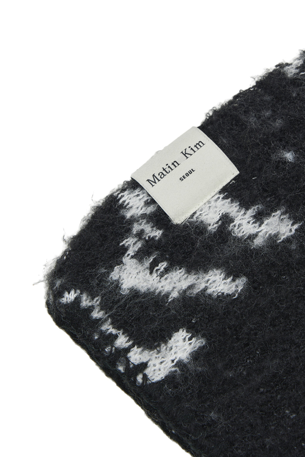 Matin Kim - Cracked Logo Muffler (Black) product image 3 | TRAB K-Fashion Australia