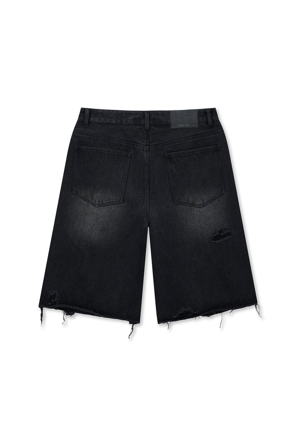 Matin Kim - Destroyed Bermuda Denim Pants (Black) product image 2 | TRAB K-Fashion Australia