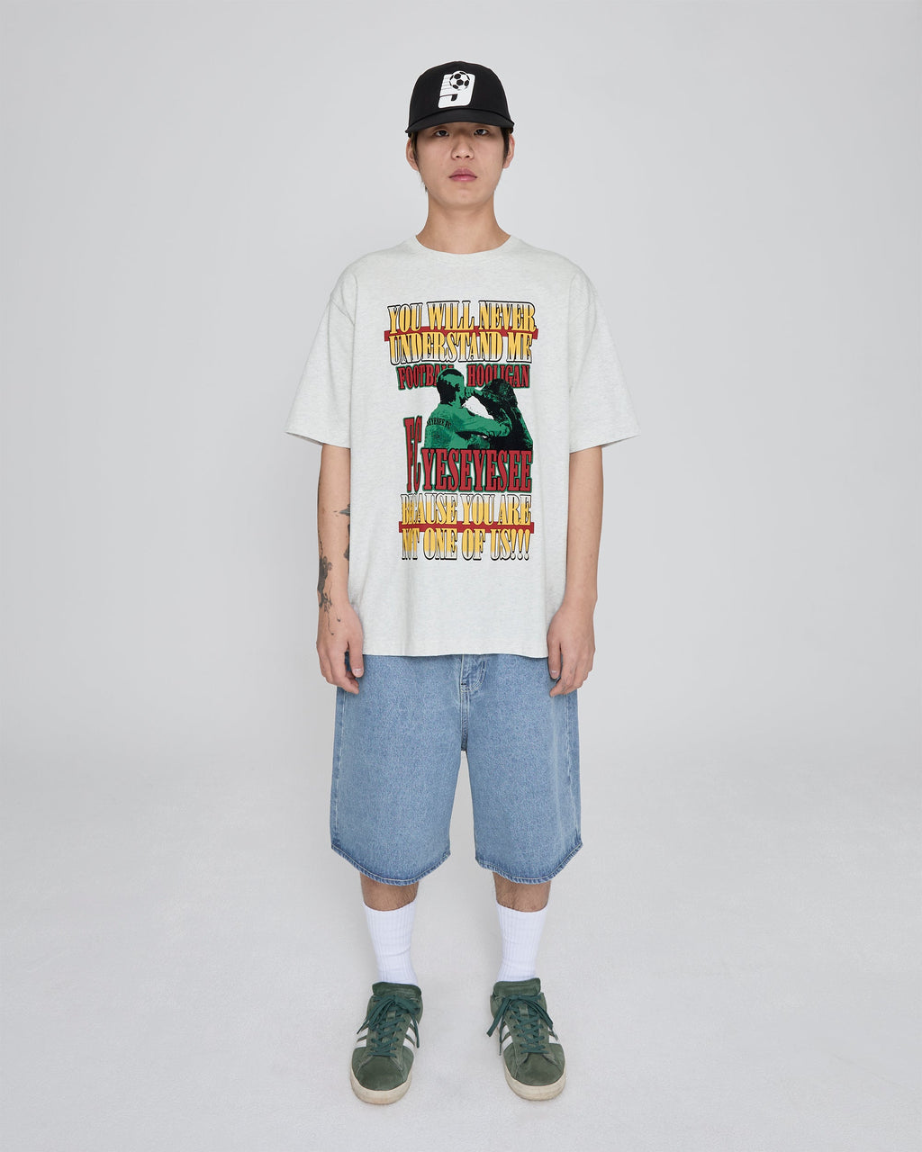yeseyesee - Y.E.S Hooligan Tee (Light Grey) product image 7 | TRAB K-Fashion Australia