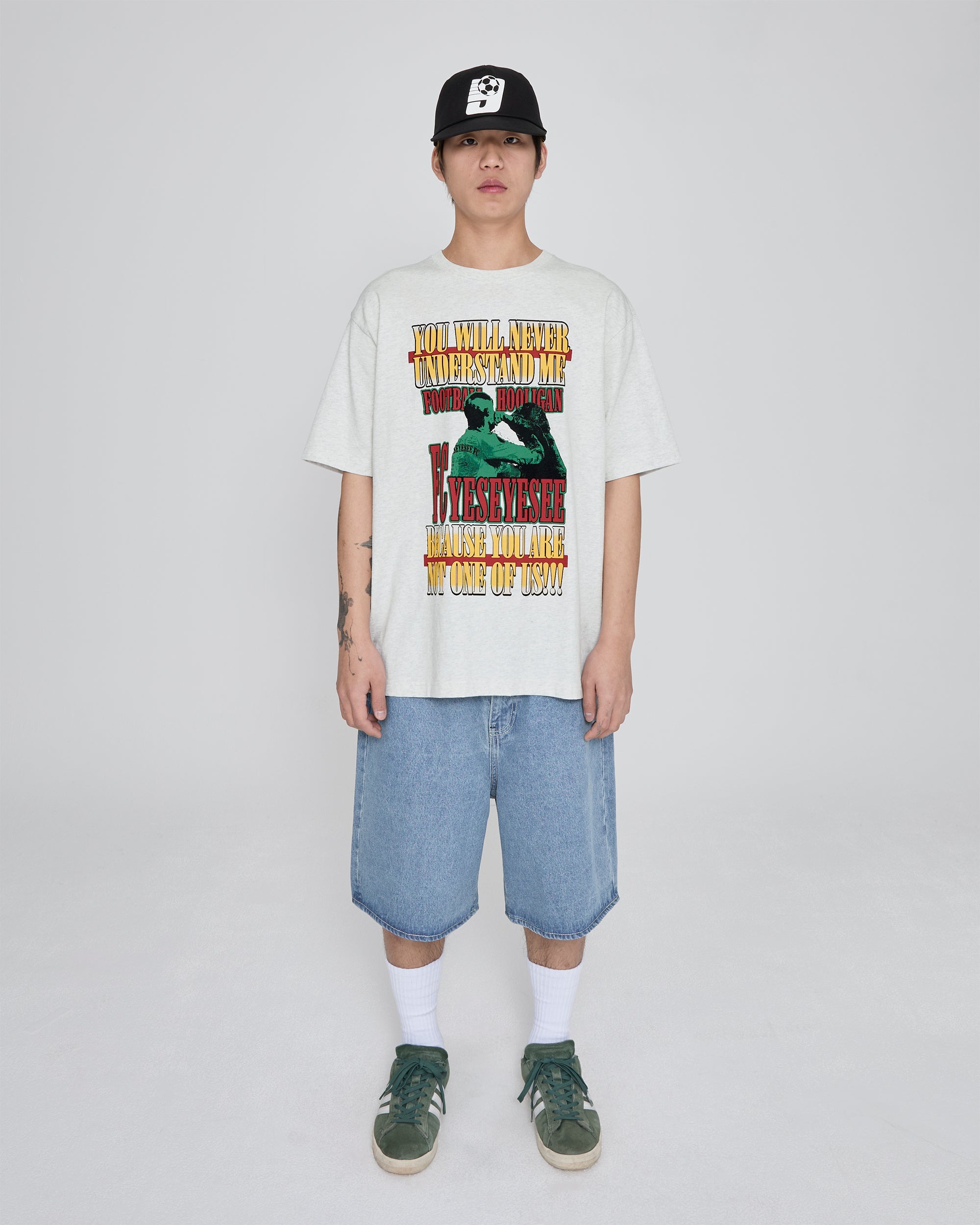 yeseyesee - Y.E.S Hooligan Tee (Light Grey) product image 7 | TRAB K-Fashion Australia