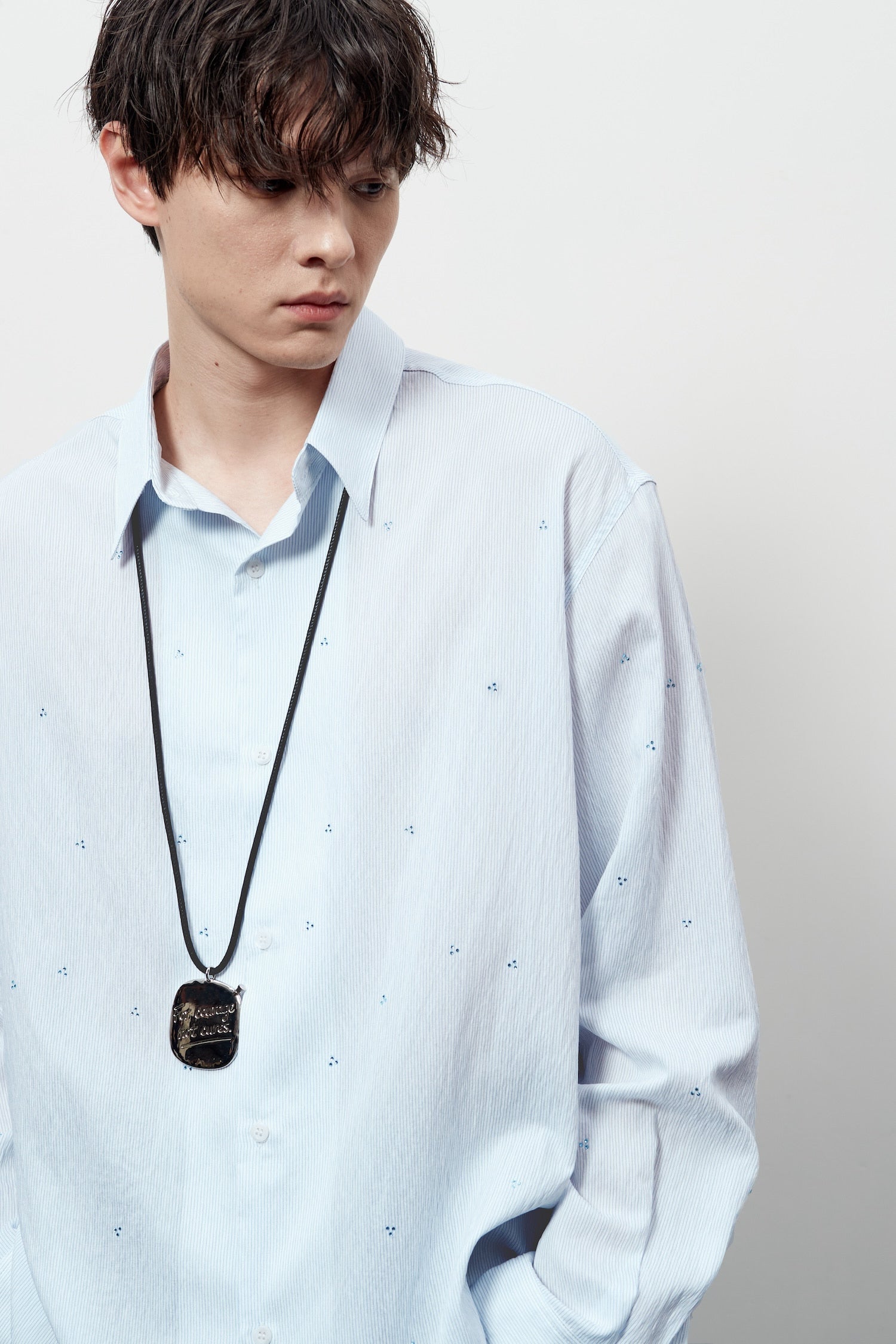 Stu - Crystal Stripe Shirt (Blue) product image 10 | TRAB K-Fashion Australia