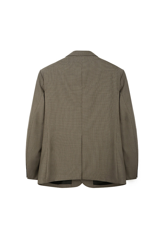 Tonywack - Crudo 3-Button Single Blazer (Brown Check) product image 2 | TRAB K-Fashion Australia