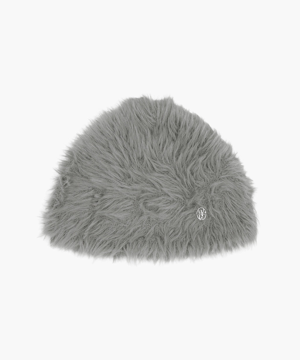 Marithe & Francois Girbaud - Circle Logo Hairy Beanie (Gray) product image 6 | TRAB K-Fashion Australia
