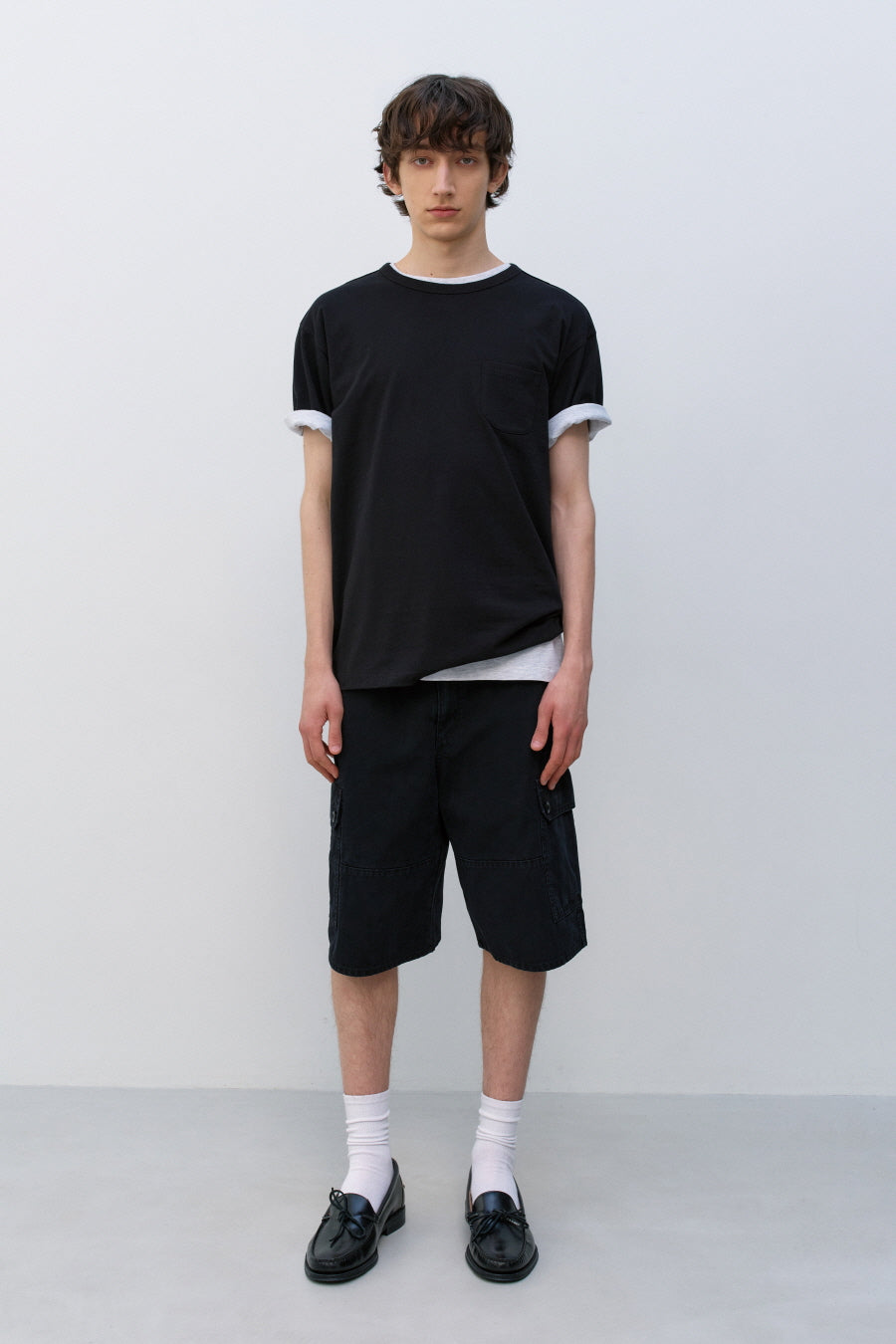 Insilence - HBT Cargo Shorts (Washed Black) product image 1 | TRAB K-Fashion Australia