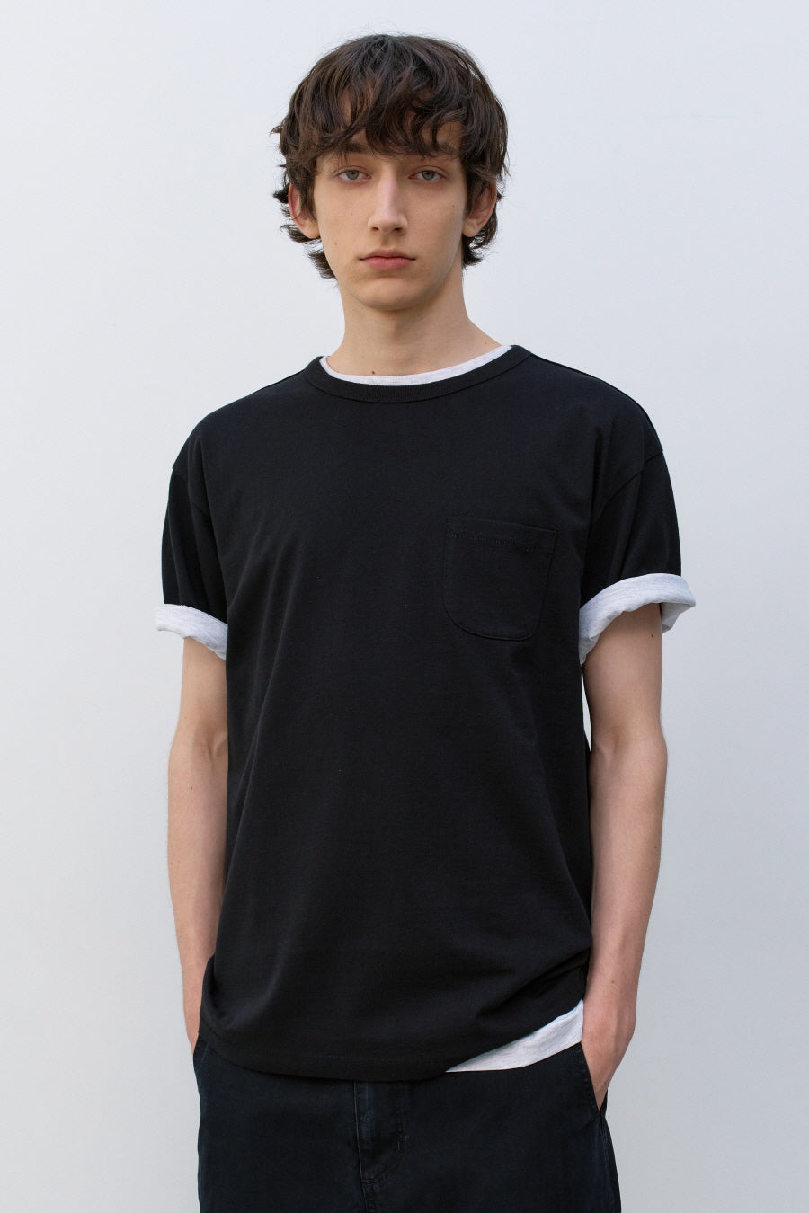 Insilence - Scoop Neck Pocket Short Sleeve (Black) product image 6 | TRAB K-Fashion Australia