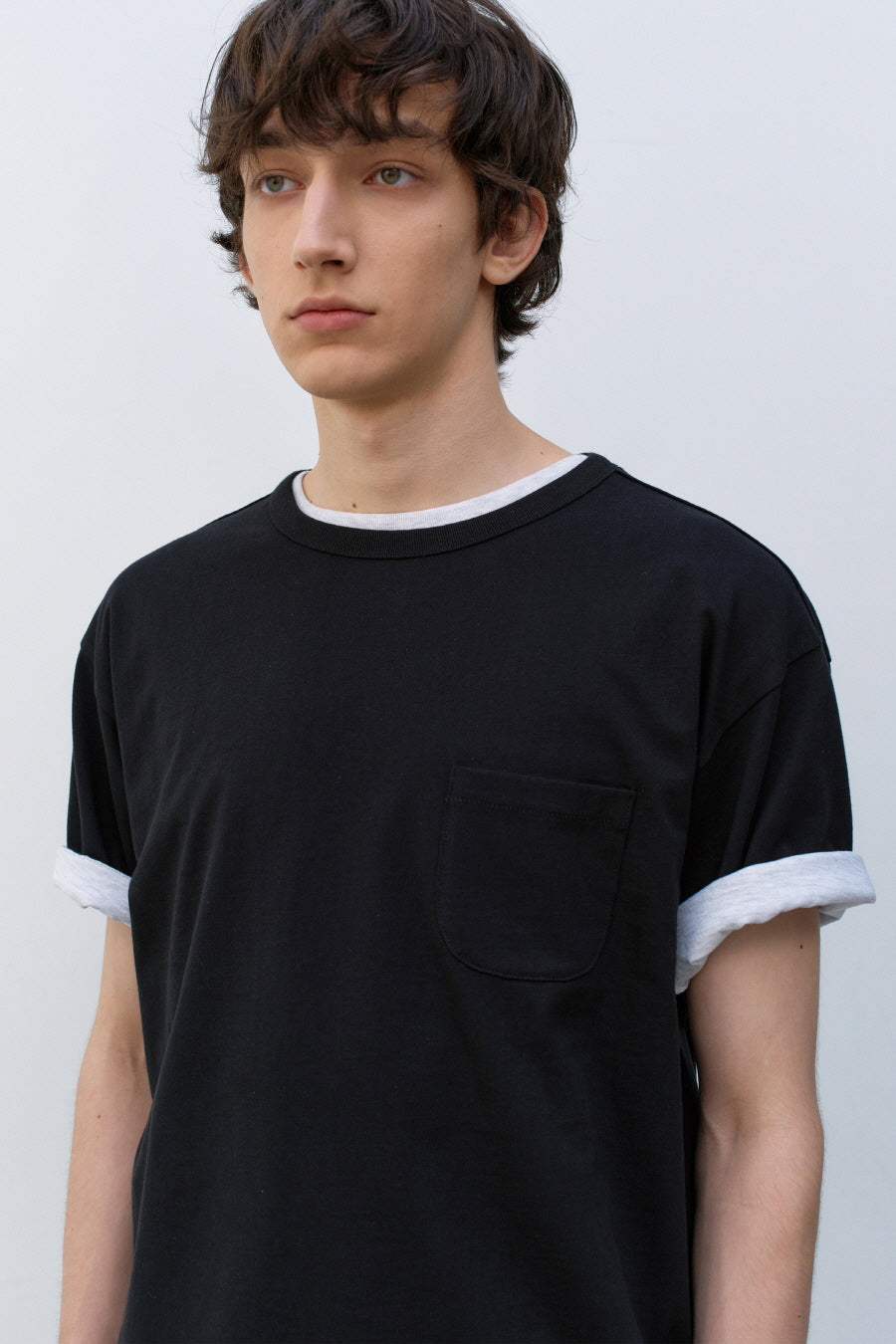 Insilence - Scoop Neck Pocket Short Sleeve (Black) product image 2 | TRAB K-Fashion Australia