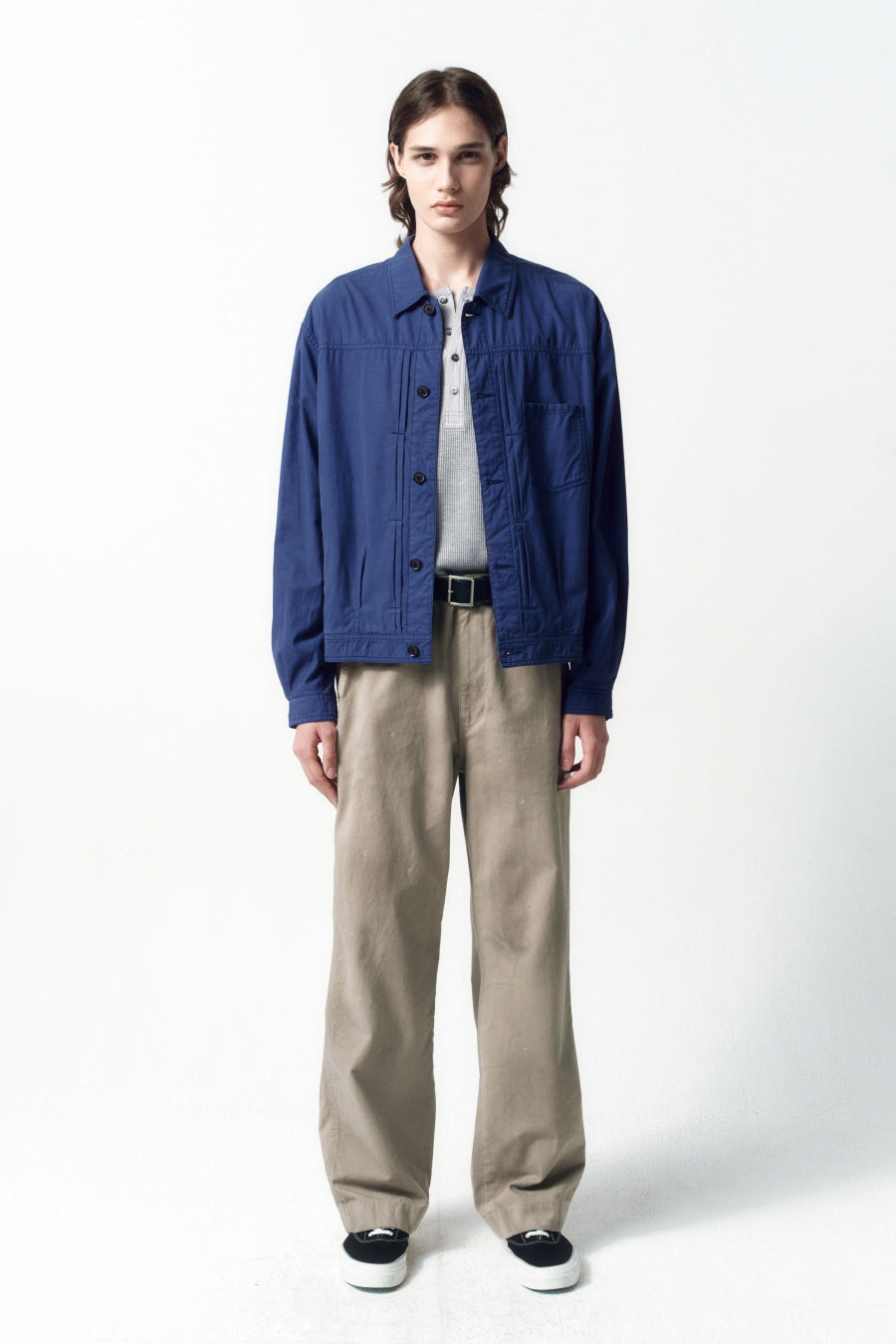 Insilence - Garment-Dyed Tencel Jean Jacket (Washed Blue) product image 1 | TRAB K-Fashion Australia