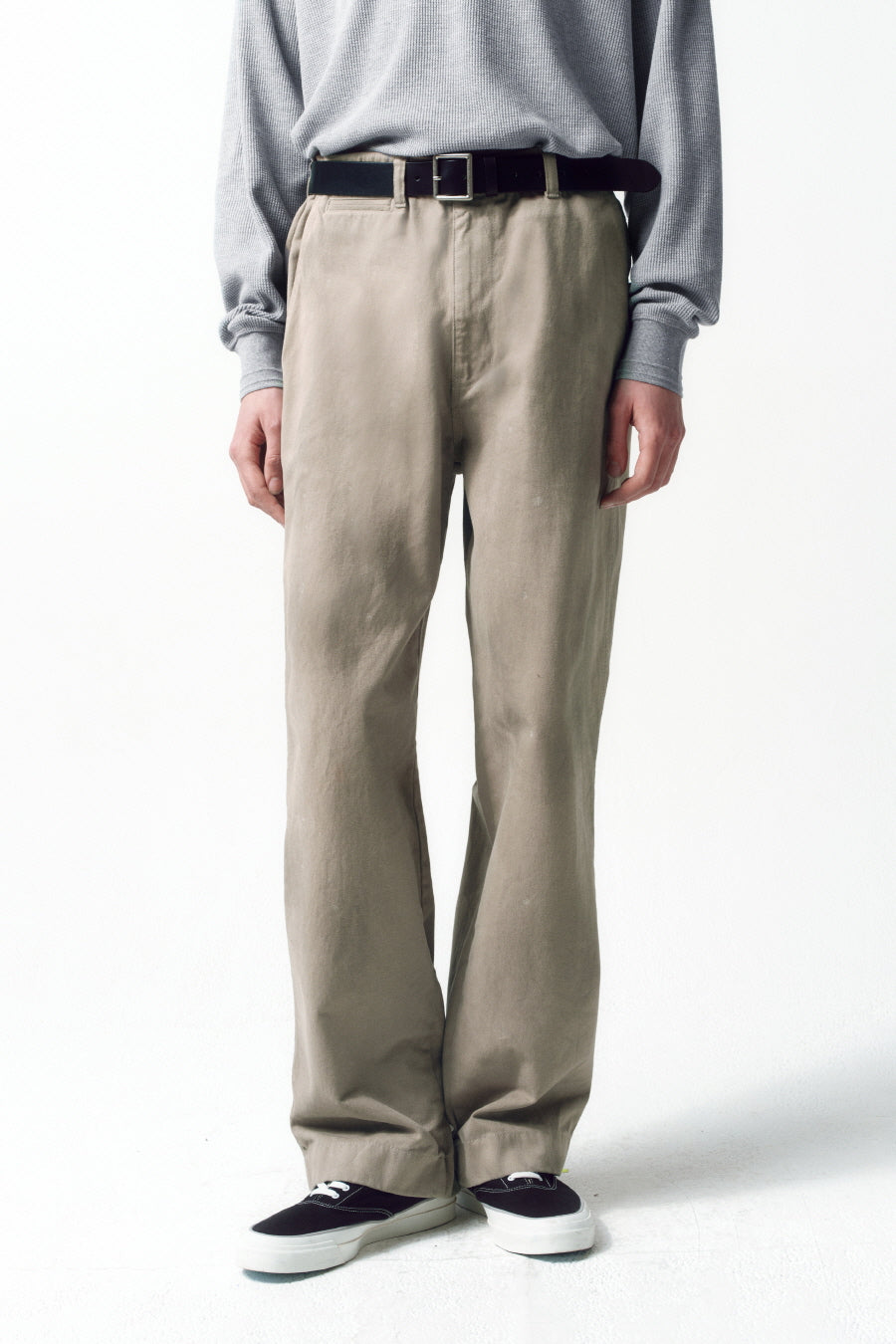 Insilence - Vintage Officer Chino Pants (Ash Beige) product image 4 | TRAB K-Fashion Australia