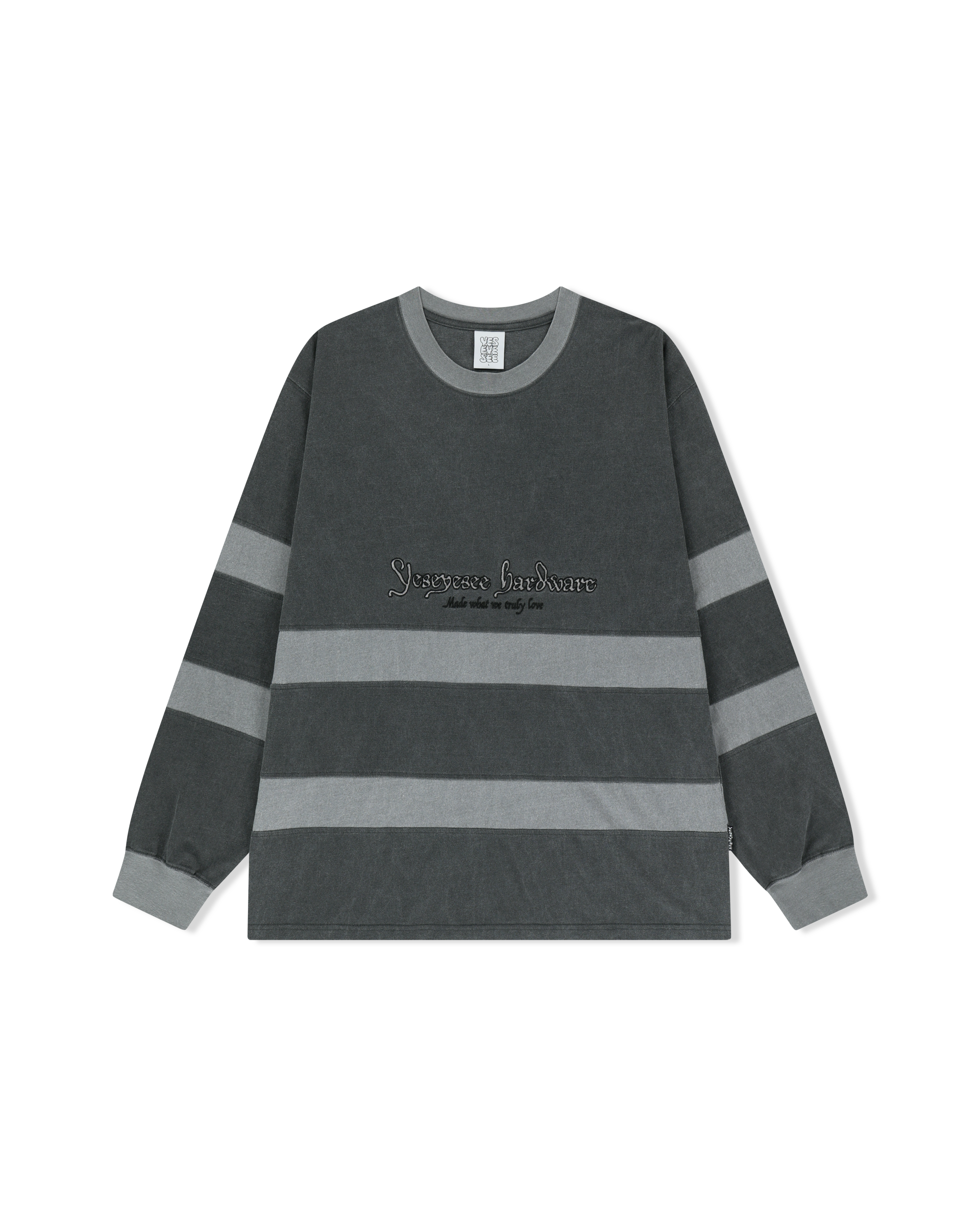 yeseyesee - Pigment Stripe L/S (Charcoal) product image 1 | TRAB K-Fashion Australia
