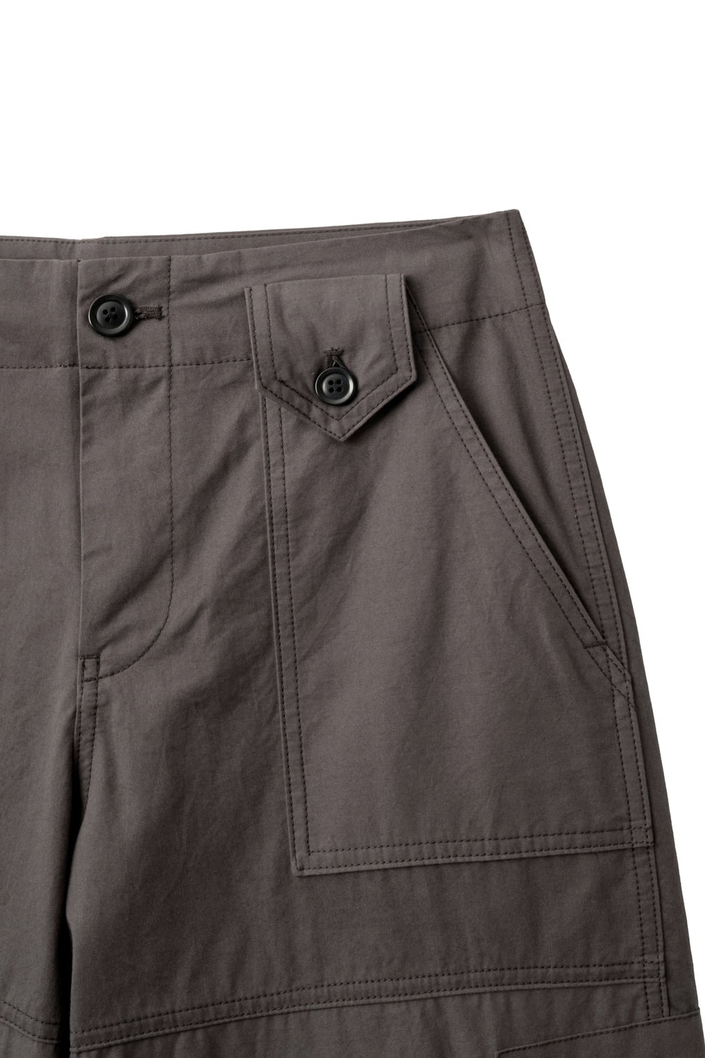 Hatchingroom - Roll Up Fatigue Shorts (Dark Brown) product image 5 | TRAB K-Fashion Australia