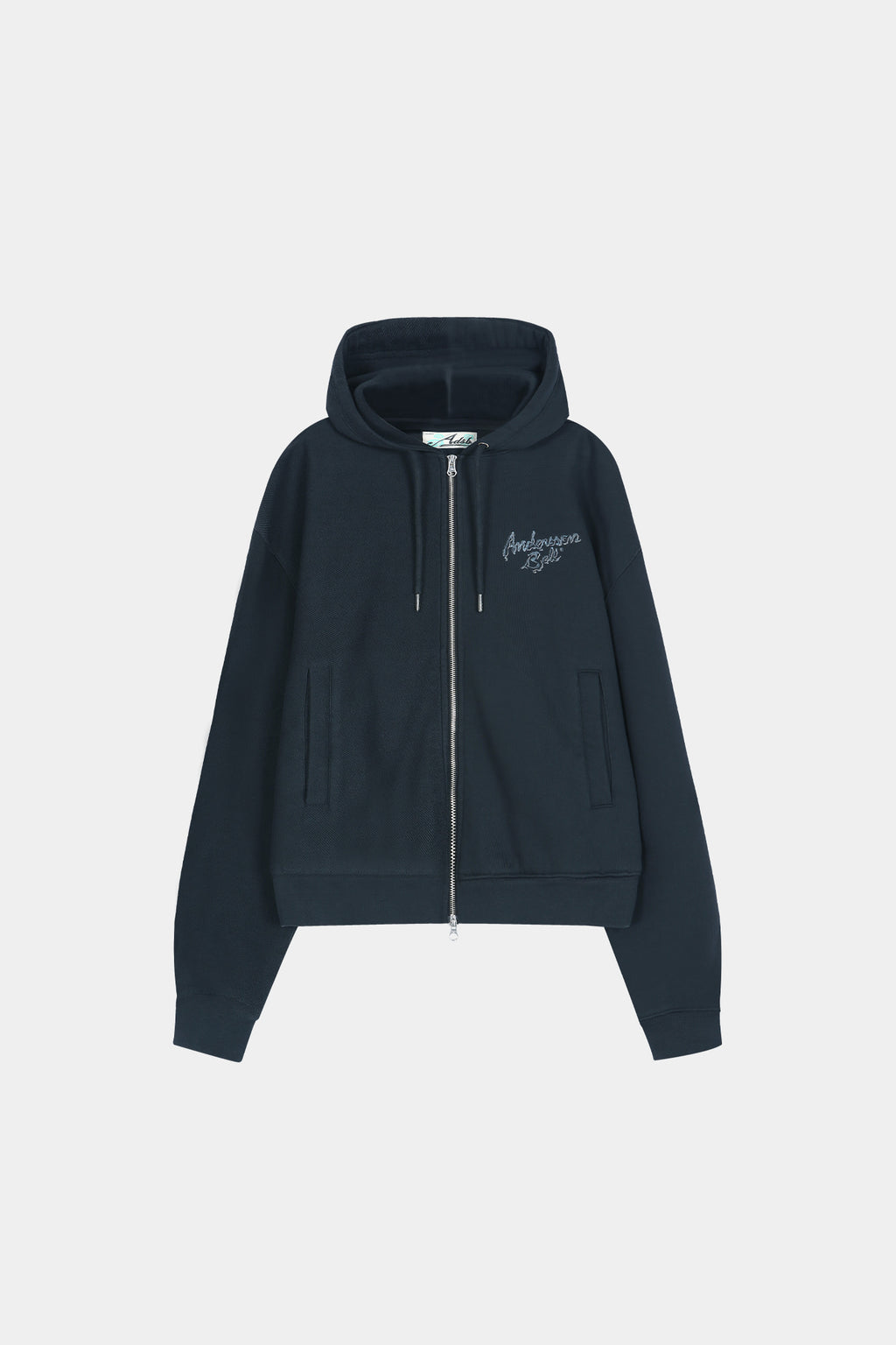 Andersson Bell - (essential) Unisex Patchwork Liquid Logo Hood Zip-Up (charcoal) (Charcoal) product image 11 | TRAB K-Fashion Australia