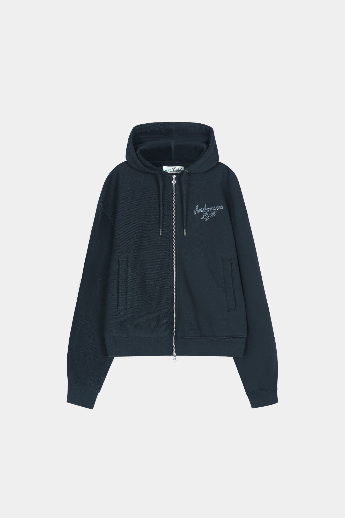 Andersson Bell - (essential) Unisex Patchwork Liquid Logo Hood Zip-Up (charcoal) (Charcoal) product image 11 | TRAB K-Fashion Australia