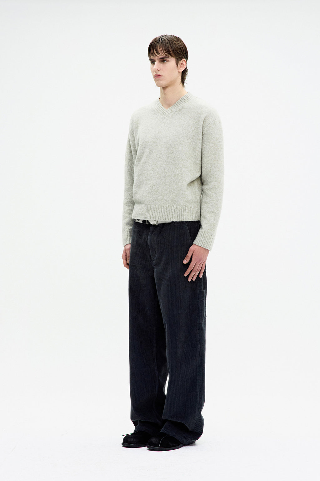 Coor - Corduroy Carpenter Pocket Pants (Charcoal) product image 3 | TRAB K-Fashion Australia