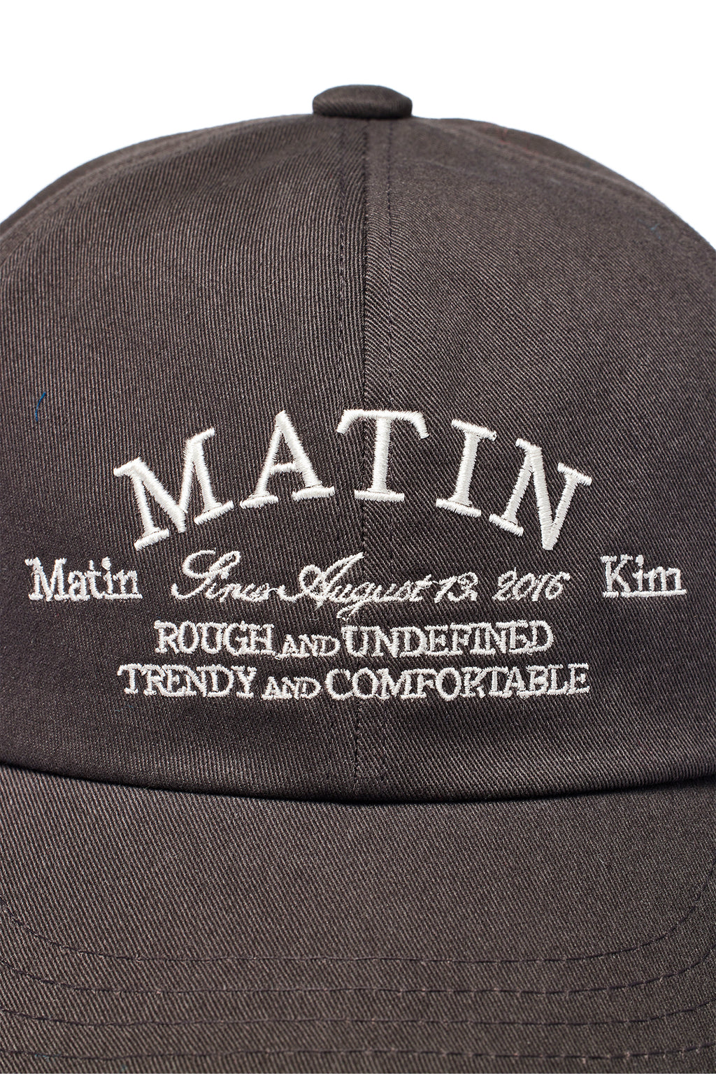 Matin Kim - Lettering Flat Brim Cap (Charcoal) product image 4 | TRAB K-Fashion Australia