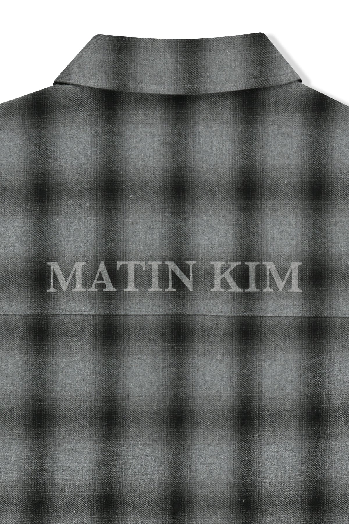 Matin Kim - Paint Effect Flannel Check Shirt (Grey) product image 6 | TRAB K-Fashion Australia