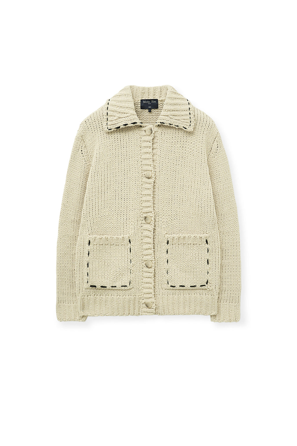 Matin Kim - Handmade Collar Knit Cardigan (Butter) product image 2 | TRAB K-Fashion Australia
