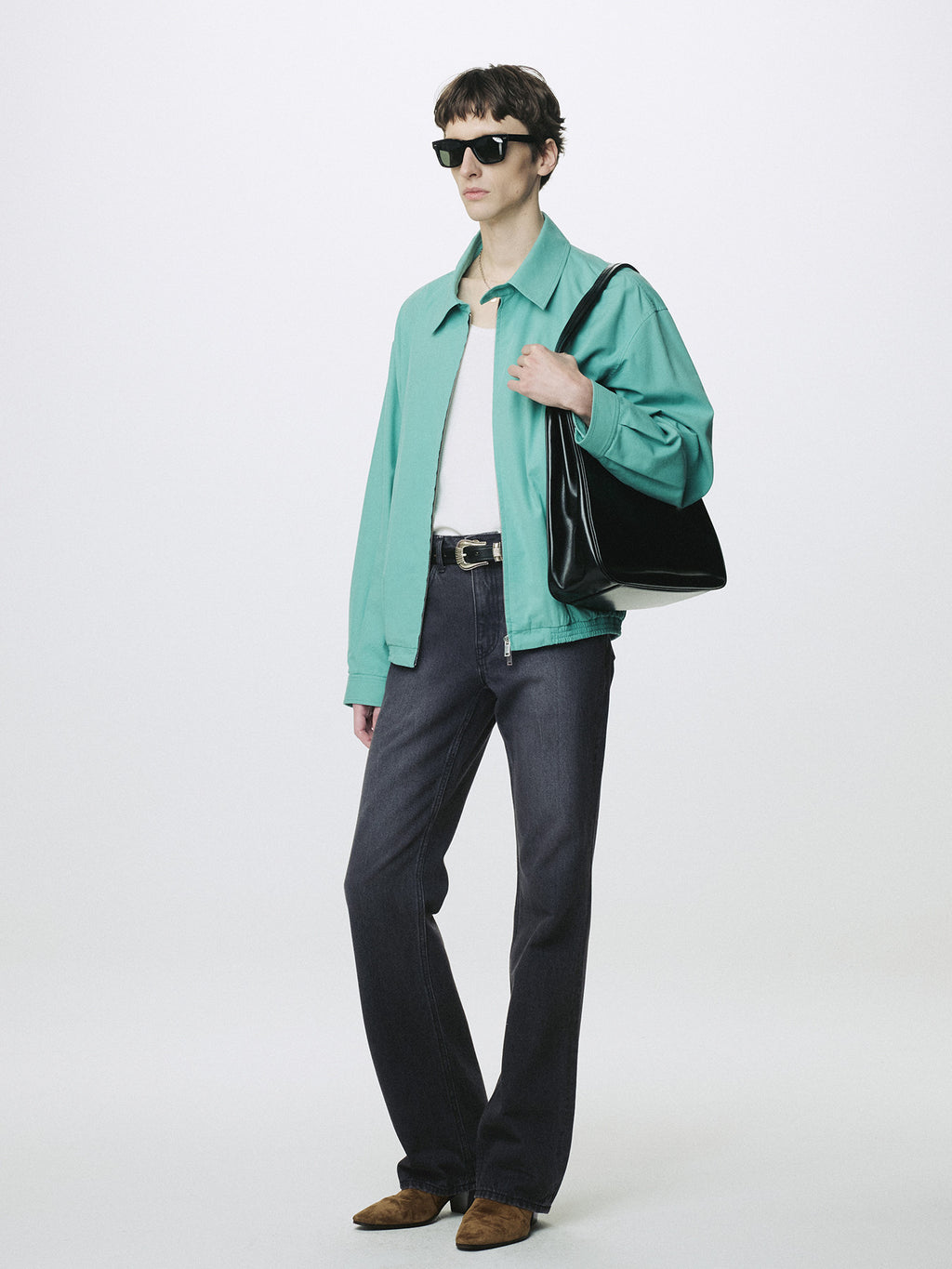 Tonywack - Flared-Leg Distressed Denim Jeans (Washed Black) product image 4 | TRAB K-Fashion Australia