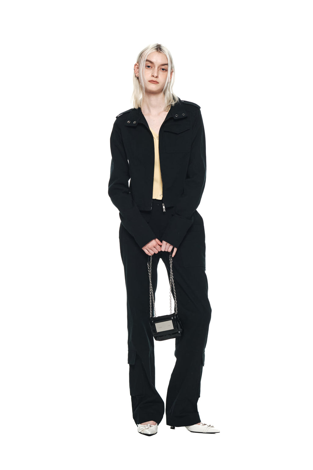 Matin Kim - Washed Slim Cargo Jumper (Dark Navy) product image 9 | TRAB K-Fashion Australia