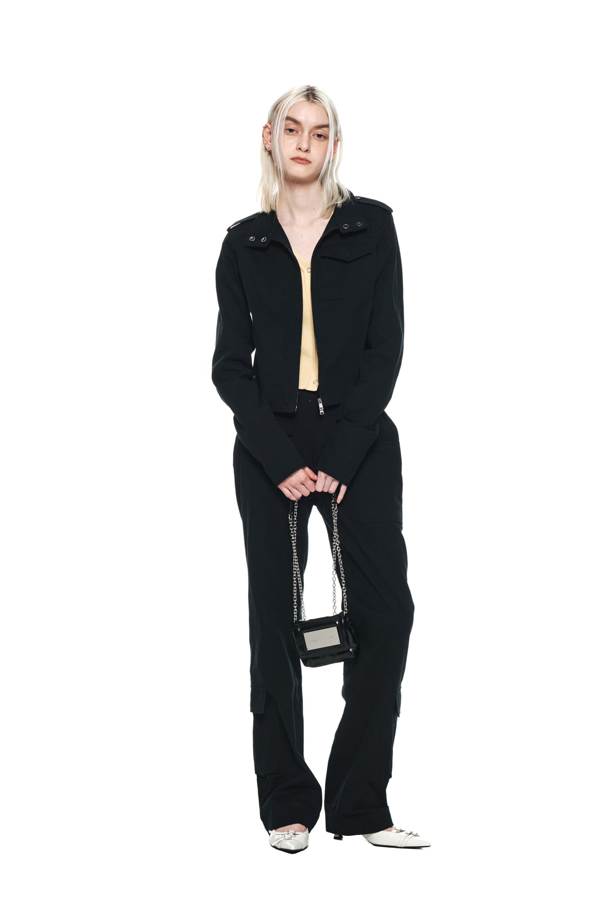 Matin Kim - Washed Slim Cargo Jumper (Dark Navy) product image 9 | TRAB K-Fashion Australia