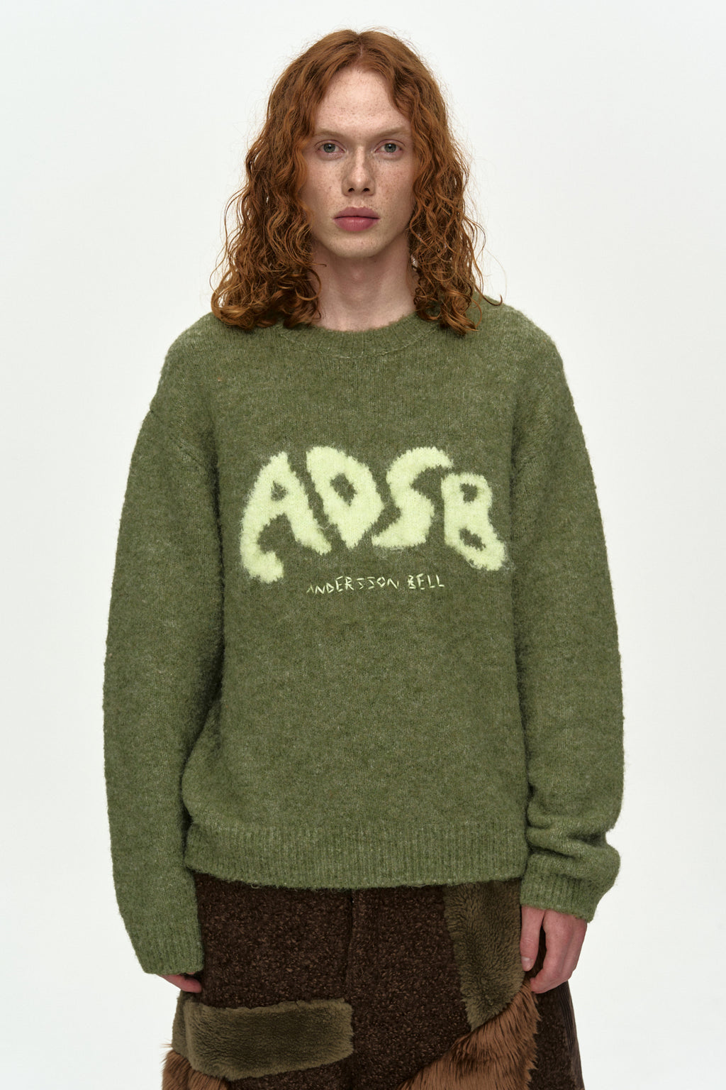 Andersson Bell - Adsb Intarsia Crew-Neck Sweater (Green) product image 4 | TRAB K-Fashion Australia