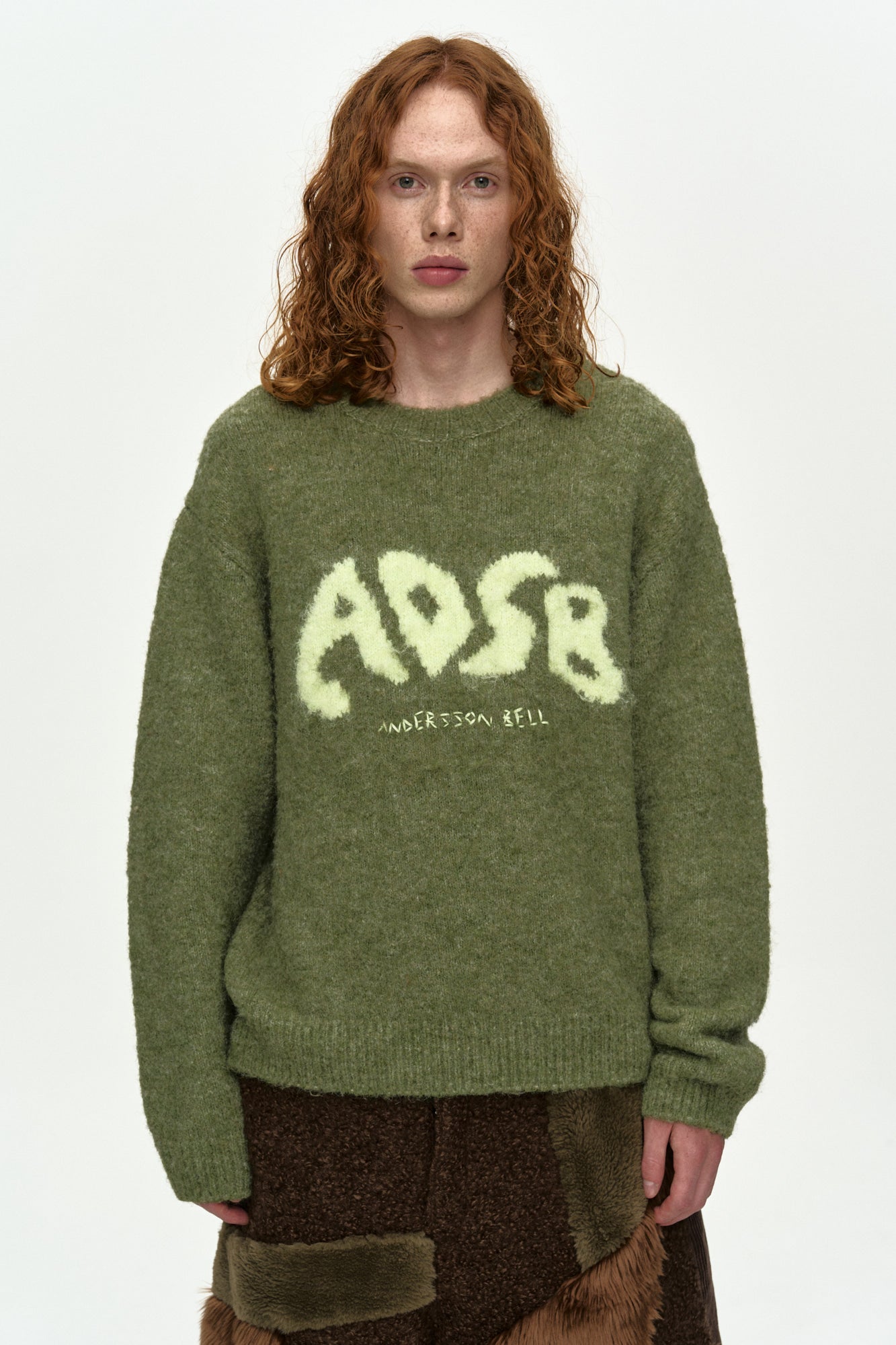 Andersson Bell - Adsb Intarsia Crew-Neck Sweater (Green) product image 4 | TRAB K-Fashion Australia