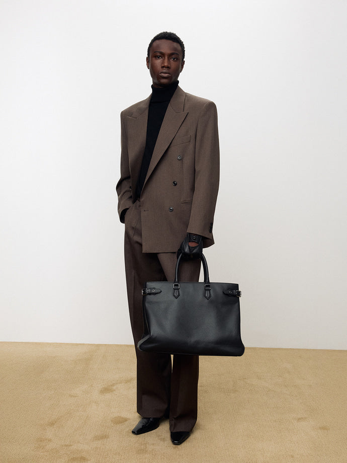 Tonywack - Melange Wool Double-Breasted Tailored Jacket (Hazelnut) product image 1 | TRAB K-Fashion Australia