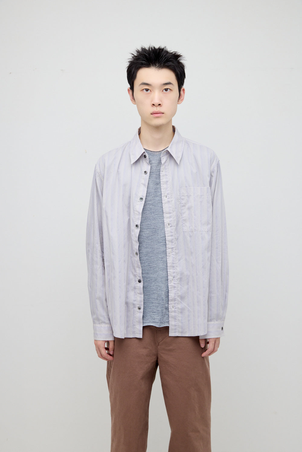 Hatchingroom - Museum Shirt Pajama Stripe (Purple Grey) product image 7 | TRAB K-Fashion Australia