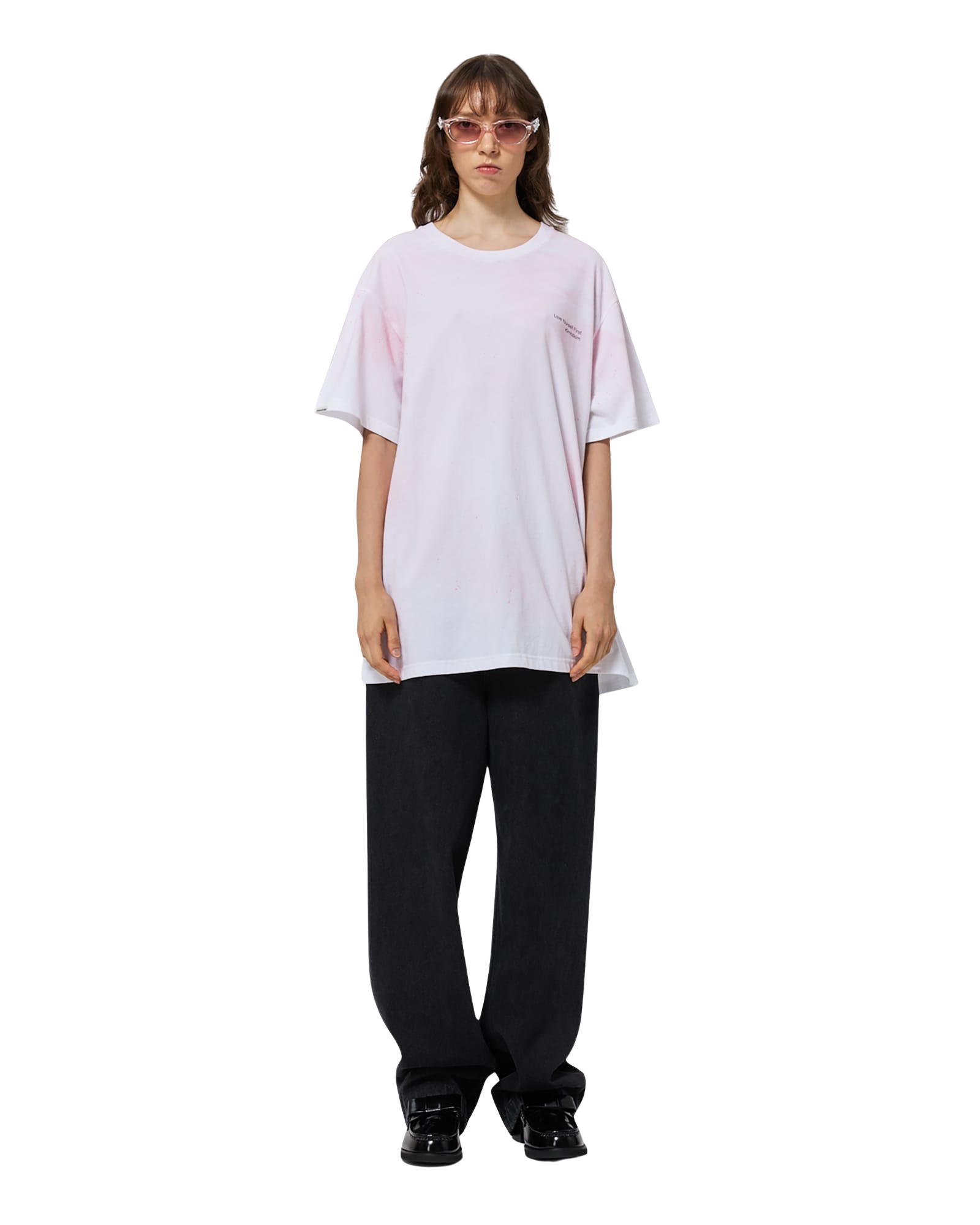 Kimhe Kim - Spray Dyed T-Shirt (White) product image 1 | TRAB K-Fashion Australia