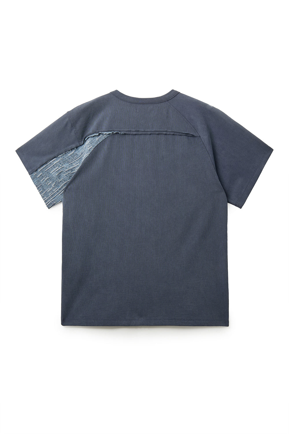 Hatchingroom - Curved Henley Neck Tee (Blue) product image 2 | TRAB K-Fashion Australia